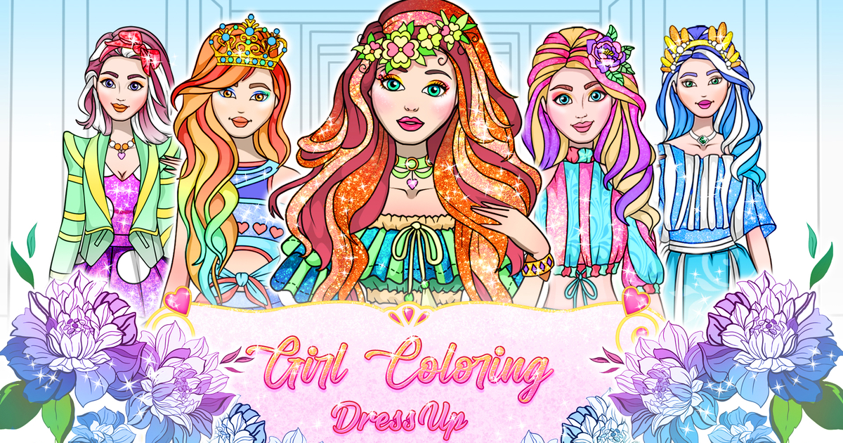 Girl Coloring Dress Up Cover